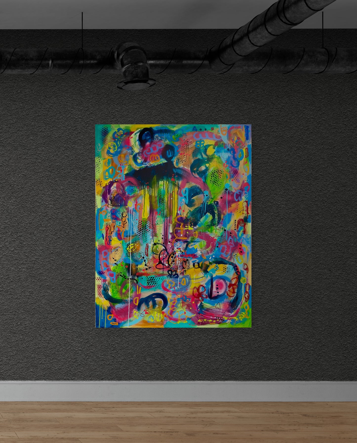 Joyful Kaleidoscope: Colorful Fusion of Expression