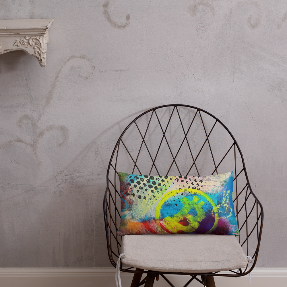 Cryptfitti Throw Pillow