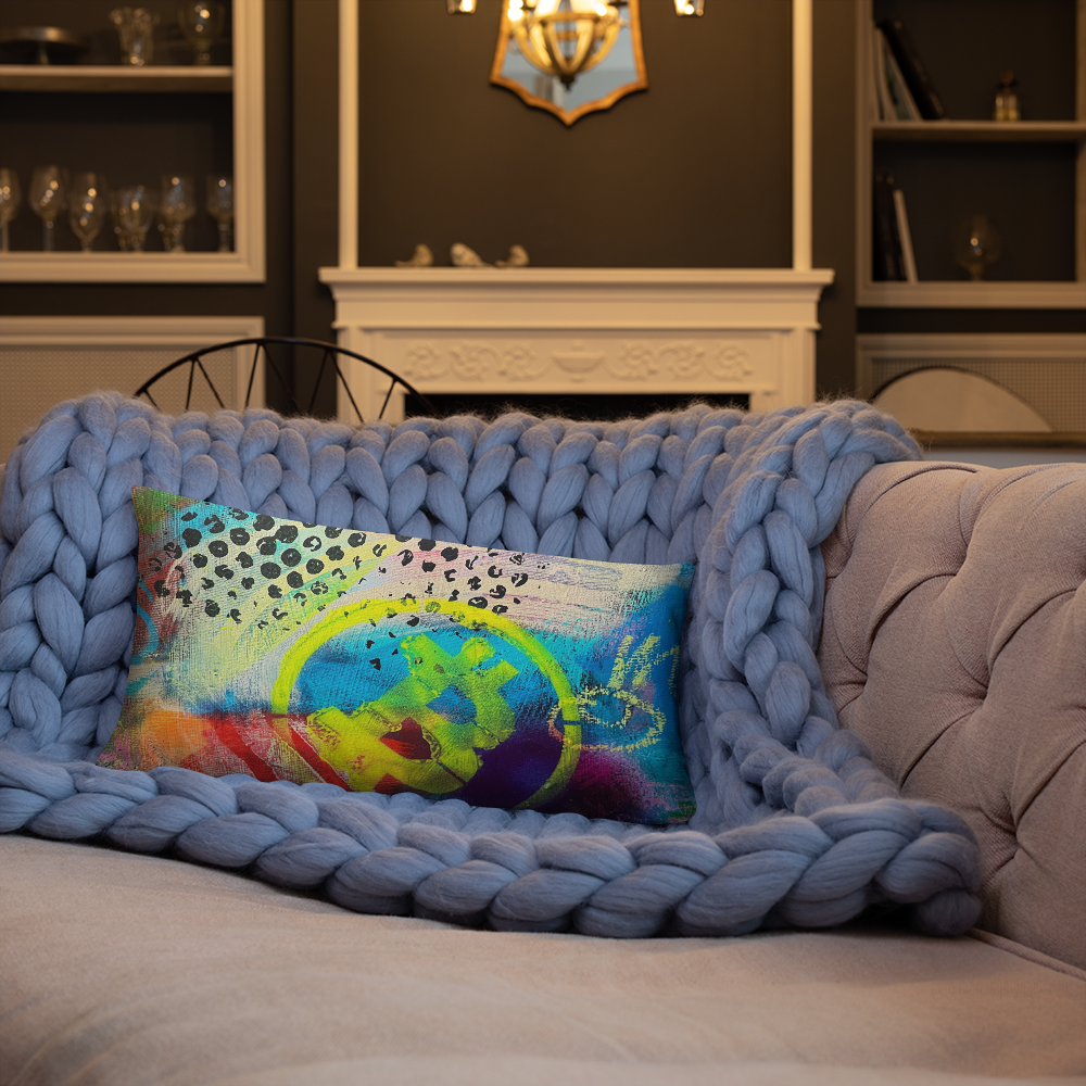 Cryptfitti Throw Pillow