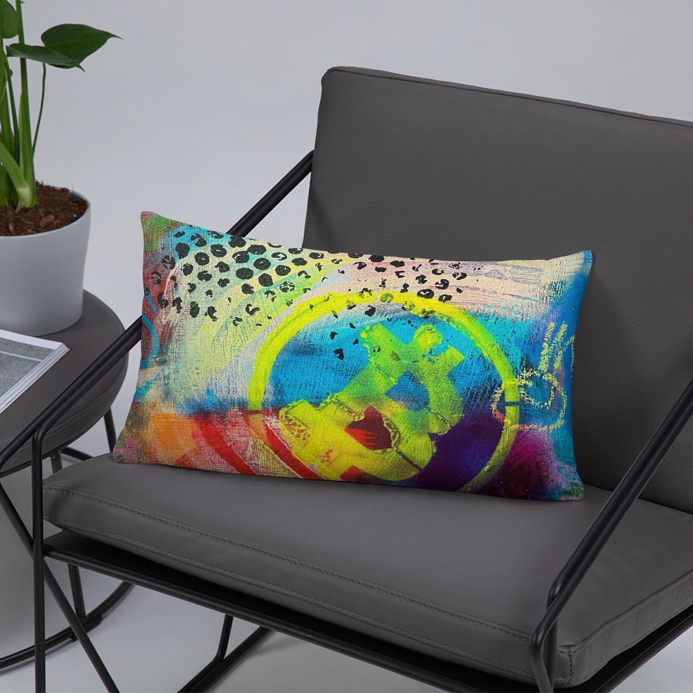 Cryptfitti Throw Pillow