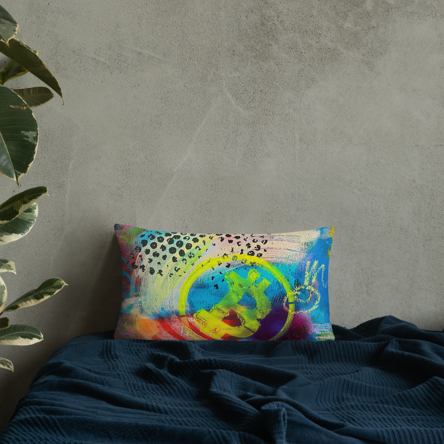 Cryptfitti Throw Pillow
