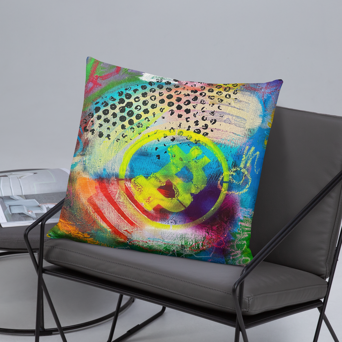 Cryptfitti Throw Pillow