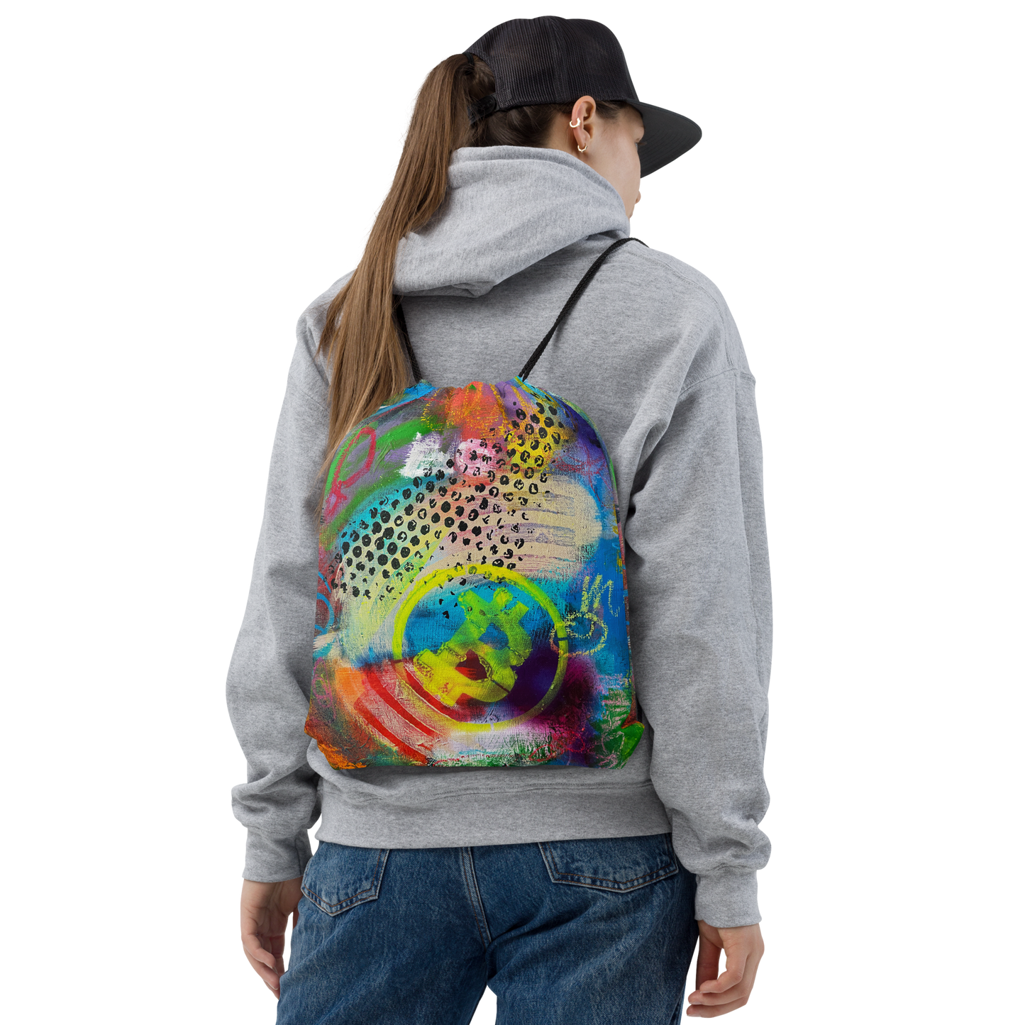 Cryptfitti Drawstring Bag