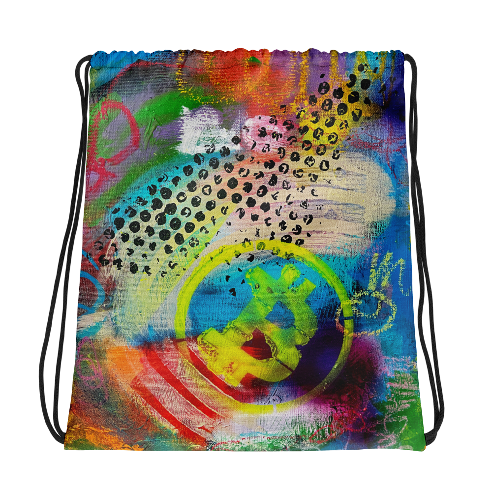 Cryptfitti Drawstring Bag