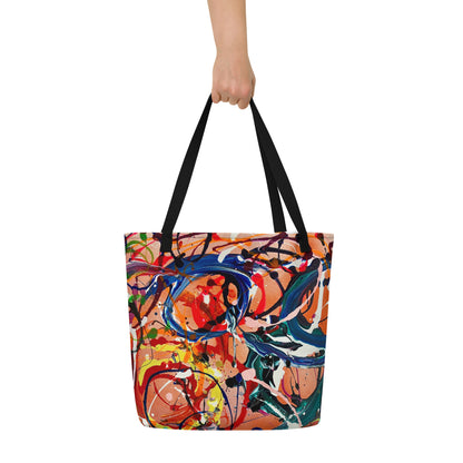 Candy Swirls Large Tote Bag