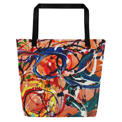 Candy Swirls Large Tote Bag