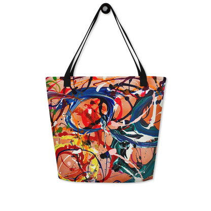 Candy Swirls Large Tote Bag