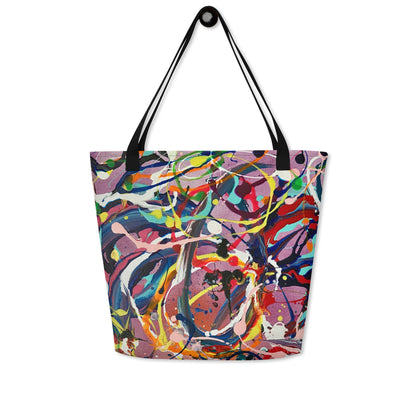 Candy Swirls Large Tote Bag