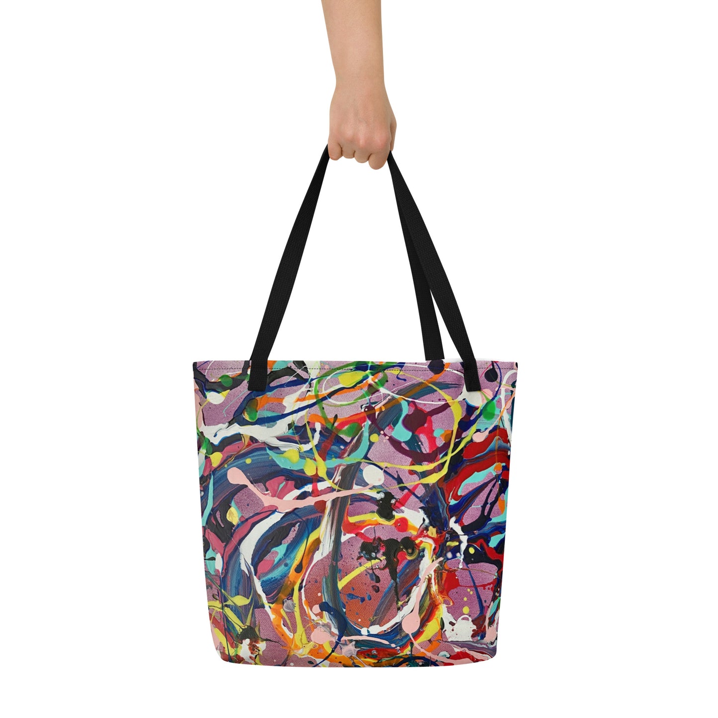 Candy Swirls Large Tote Bag