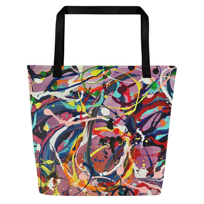 Candy Swirls Large Tote Bag