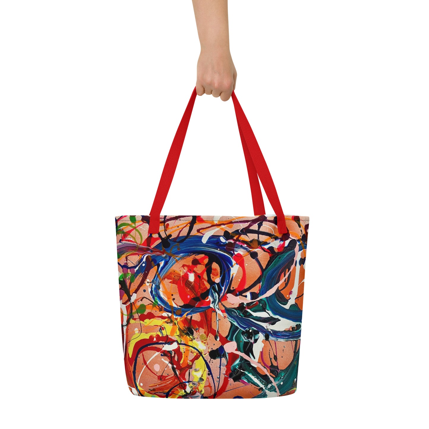 Candy Swirls Large Tote Bag