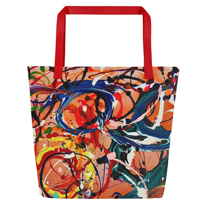 Candy Swirls Large Tote Bag