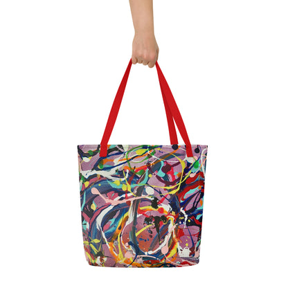 Candy Swirls Large Tote Bag