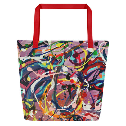 Candy Swirls Large Tote Bag