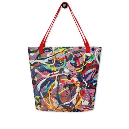 Candy Swirls Large Tote Bag