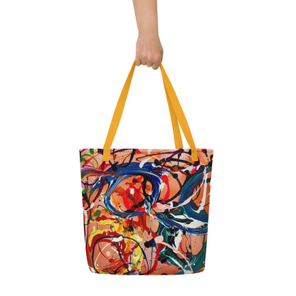 Candy Swirls Large Tote Bag