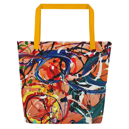 Candy Swirls Large Tote Bag