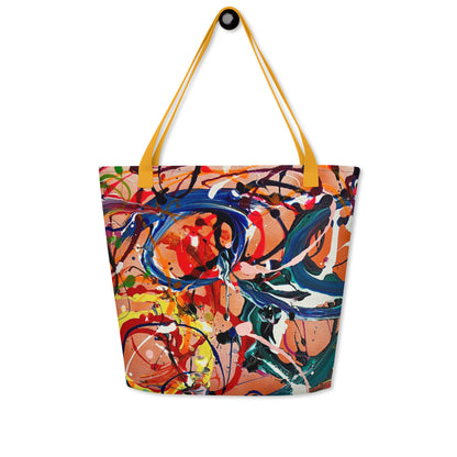 Candy Swirls Large Tote Bag