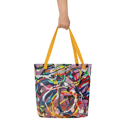 Candy Swirls Large Tote Bag