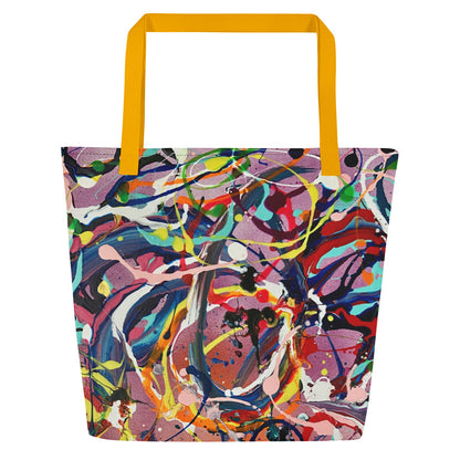 Candy Swirls Large Tote Bag