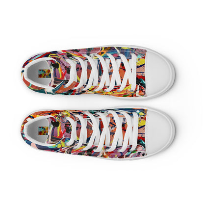 Candy Swirls Women’s High Top Canvas Shoes