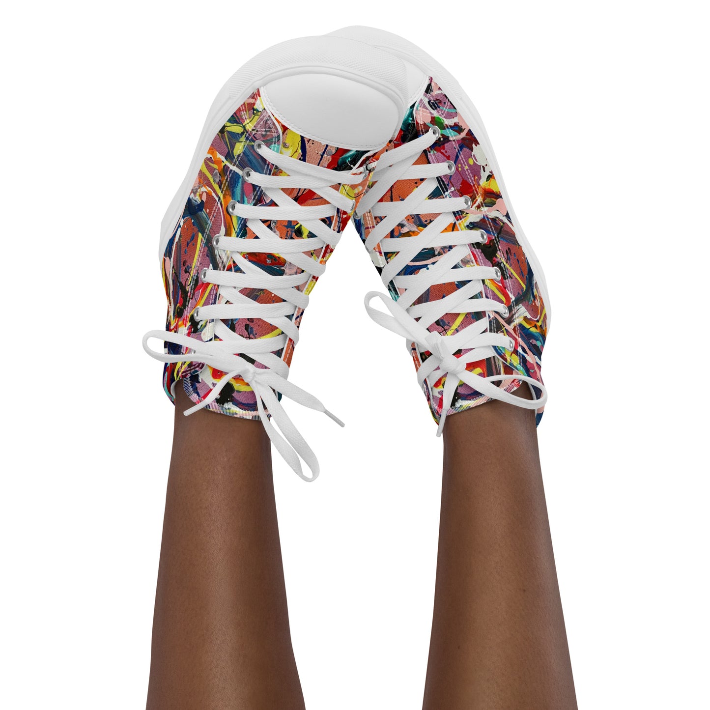 Candy Swirls Women’s High Top Canvas Shoes