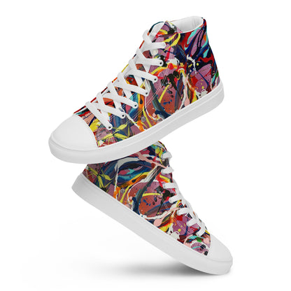 Candy Swirls Women’s High Top Canvas Shoes