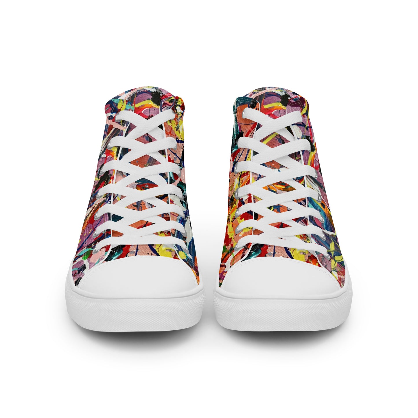 Candy Swirls Women’s High Top Canvas Shoes