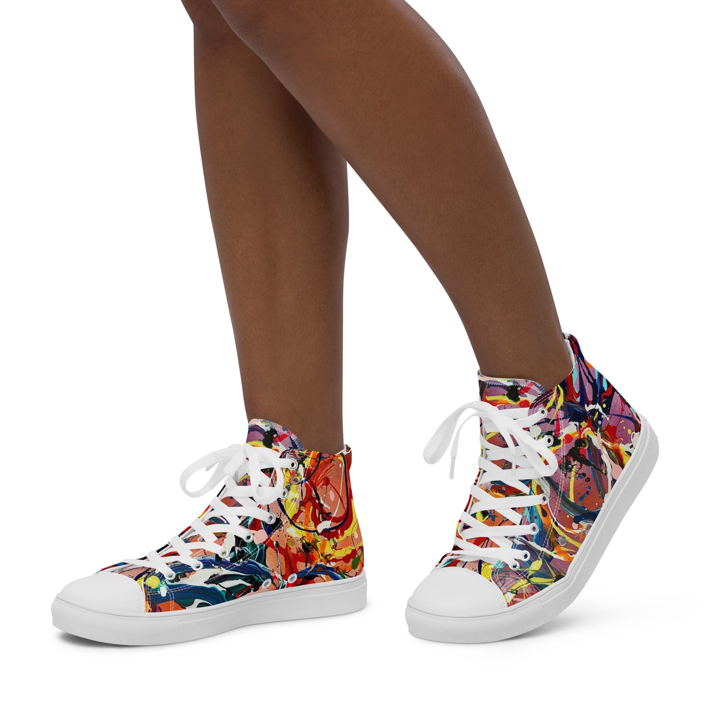 Candy Swirls Women’s High Top Canvas Shoes