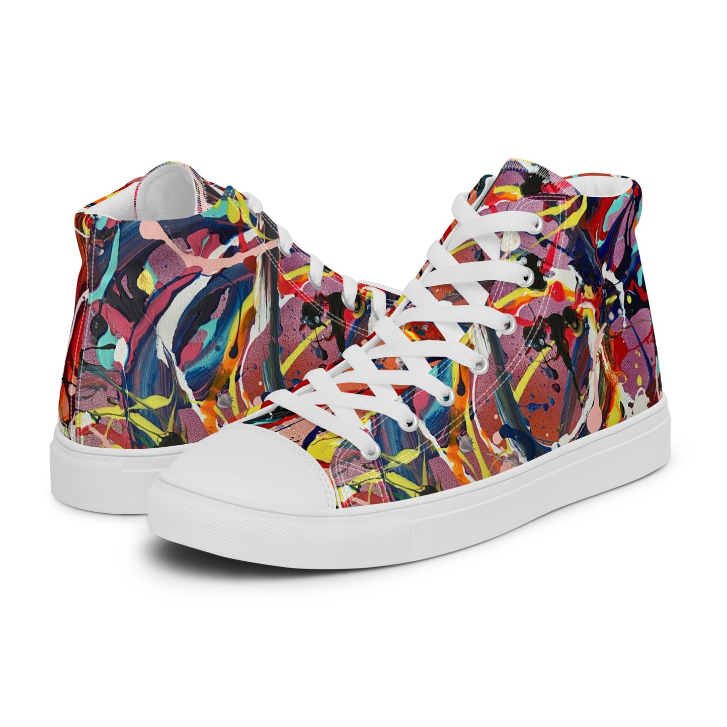 Candy Swirls Women’s High Top Canvas Shoes