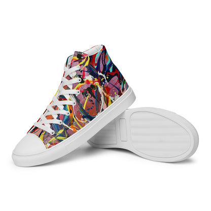 Candy Swirls Women’s High Top Canvas Shoes