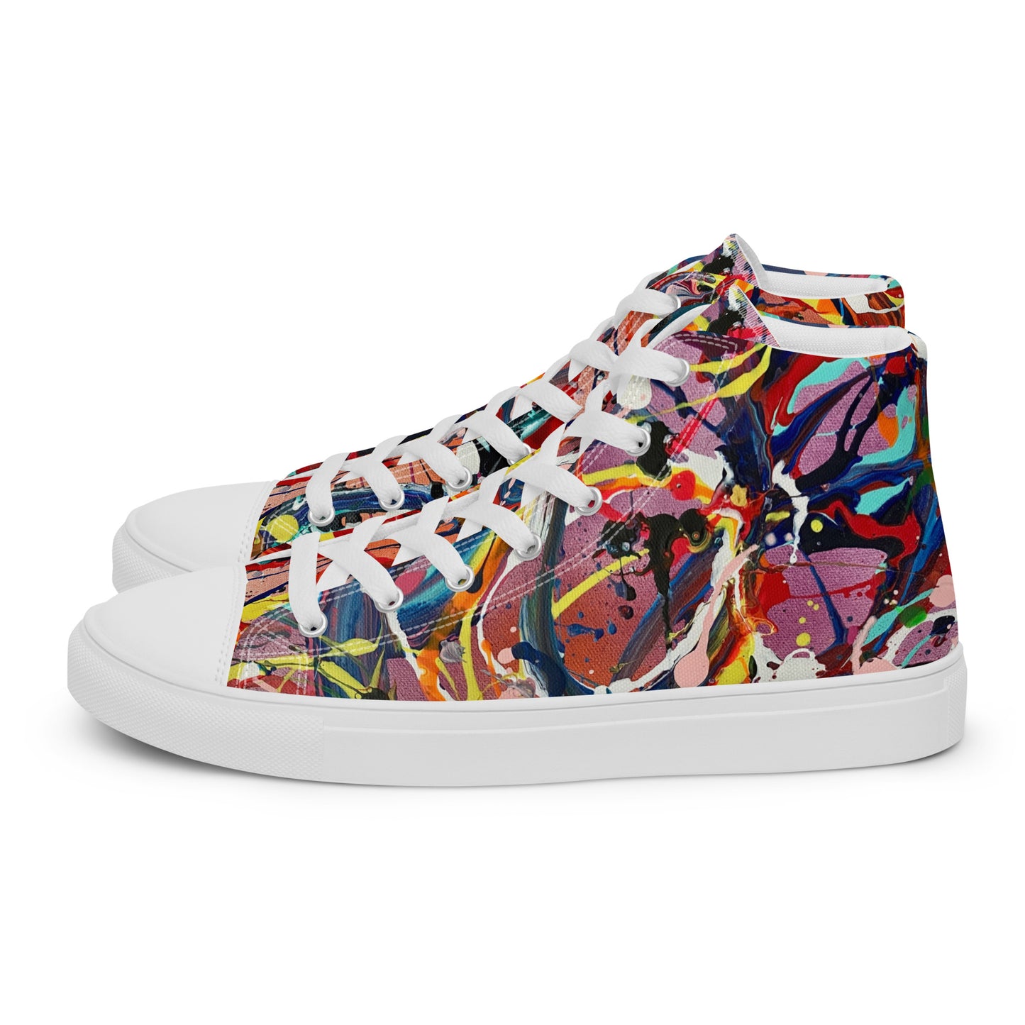 Candy Swirls Women’s High Top Canvas Shoes