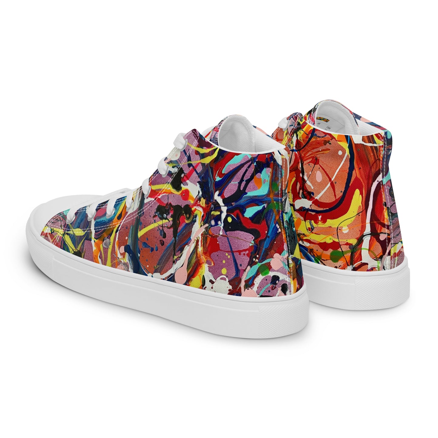 Candy Swirls Women’s High Top Canvas Shoes