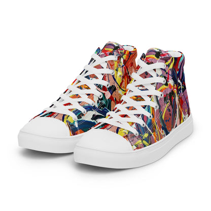 Candy Swirls Women’s High Top Canvas Shoes