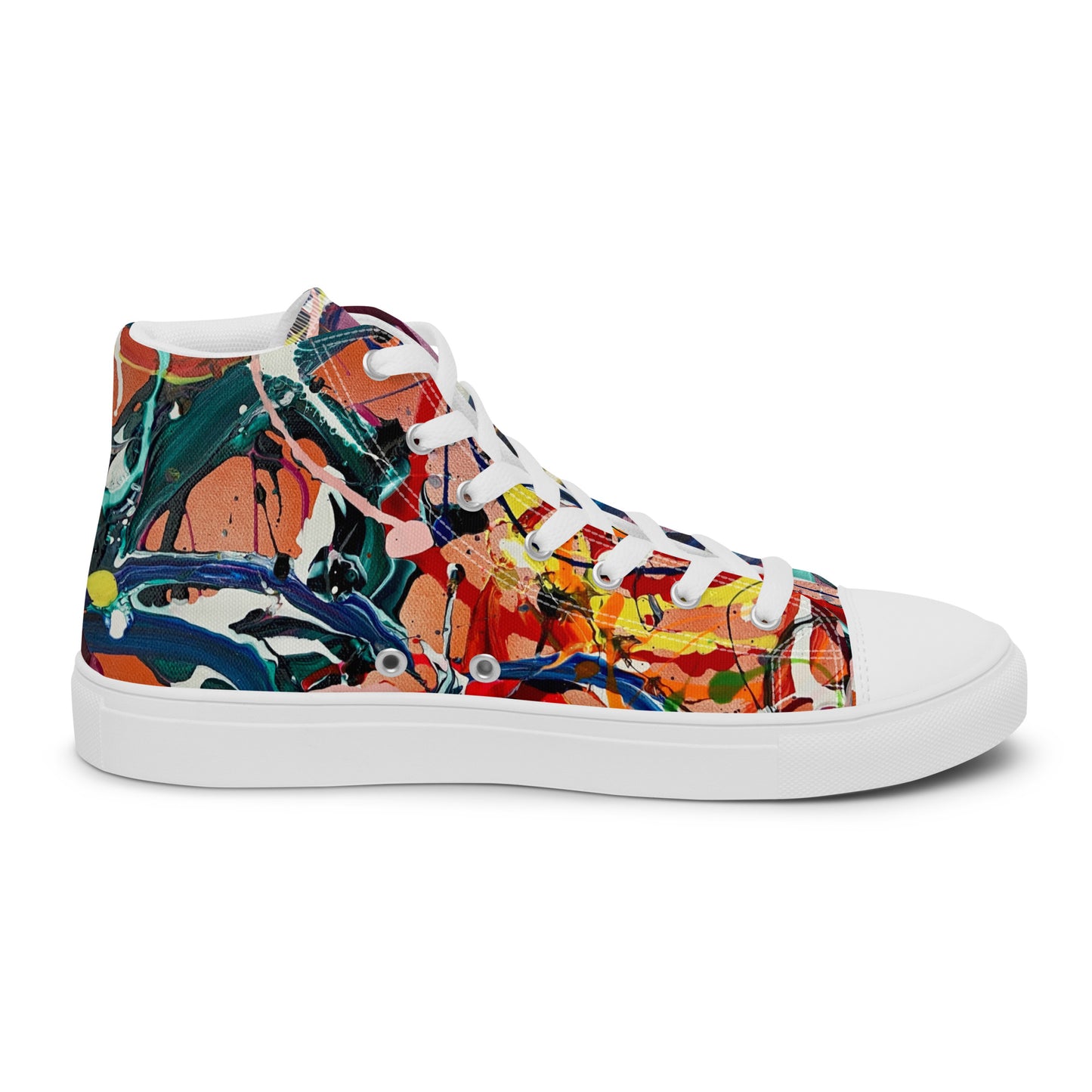 Candy Swirls Women’s High Top Canvas Shoes