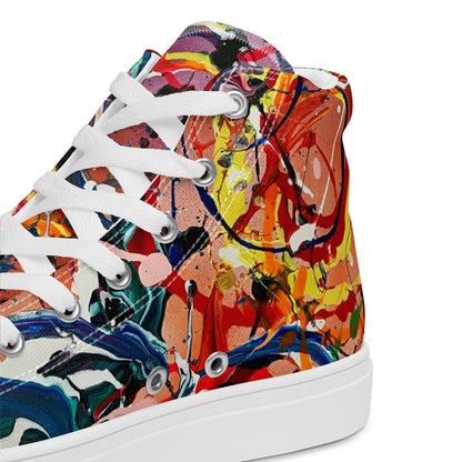 Candy Swirls Women’s High Top Canvas Shoes