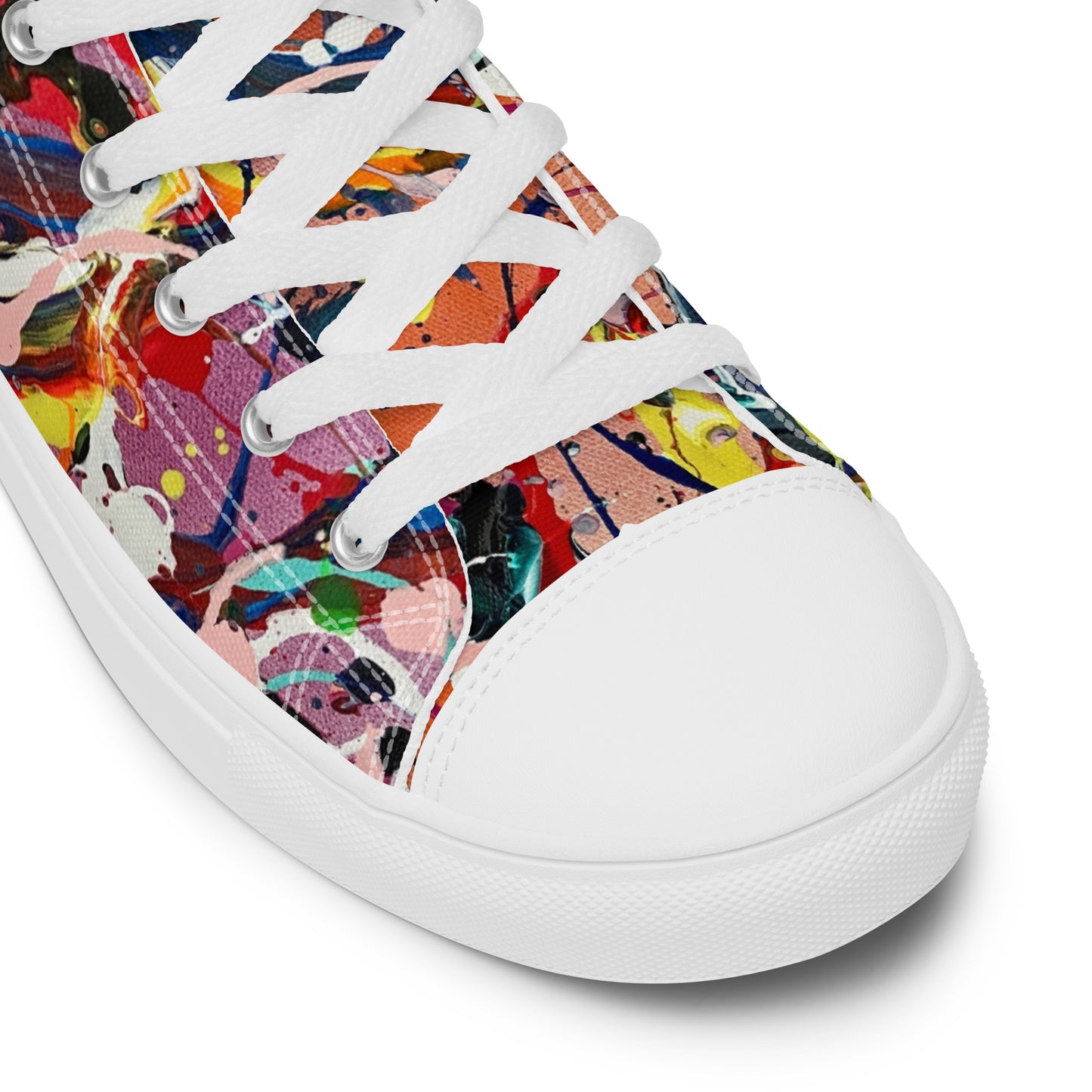 Candy Swirls Women’s High Top Canvas Shoes