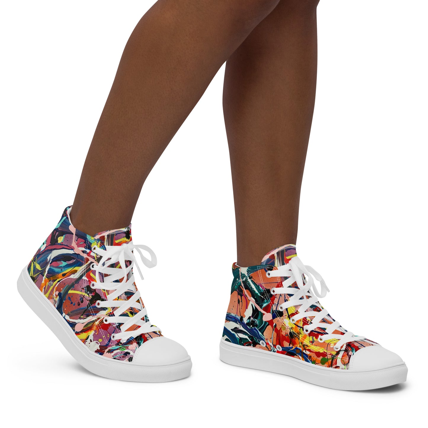 Candy Swirls Women’s High Top Canvas Shoes