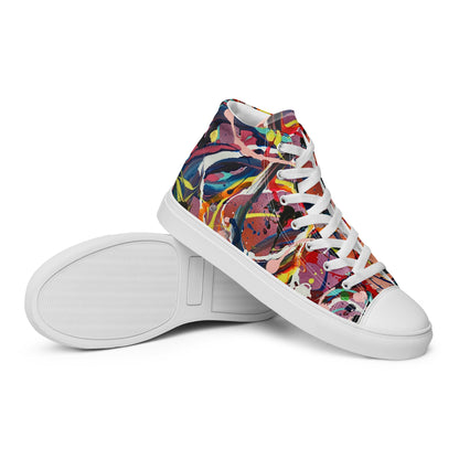 Candy Swirls Women’s High Top Canvas Shoes