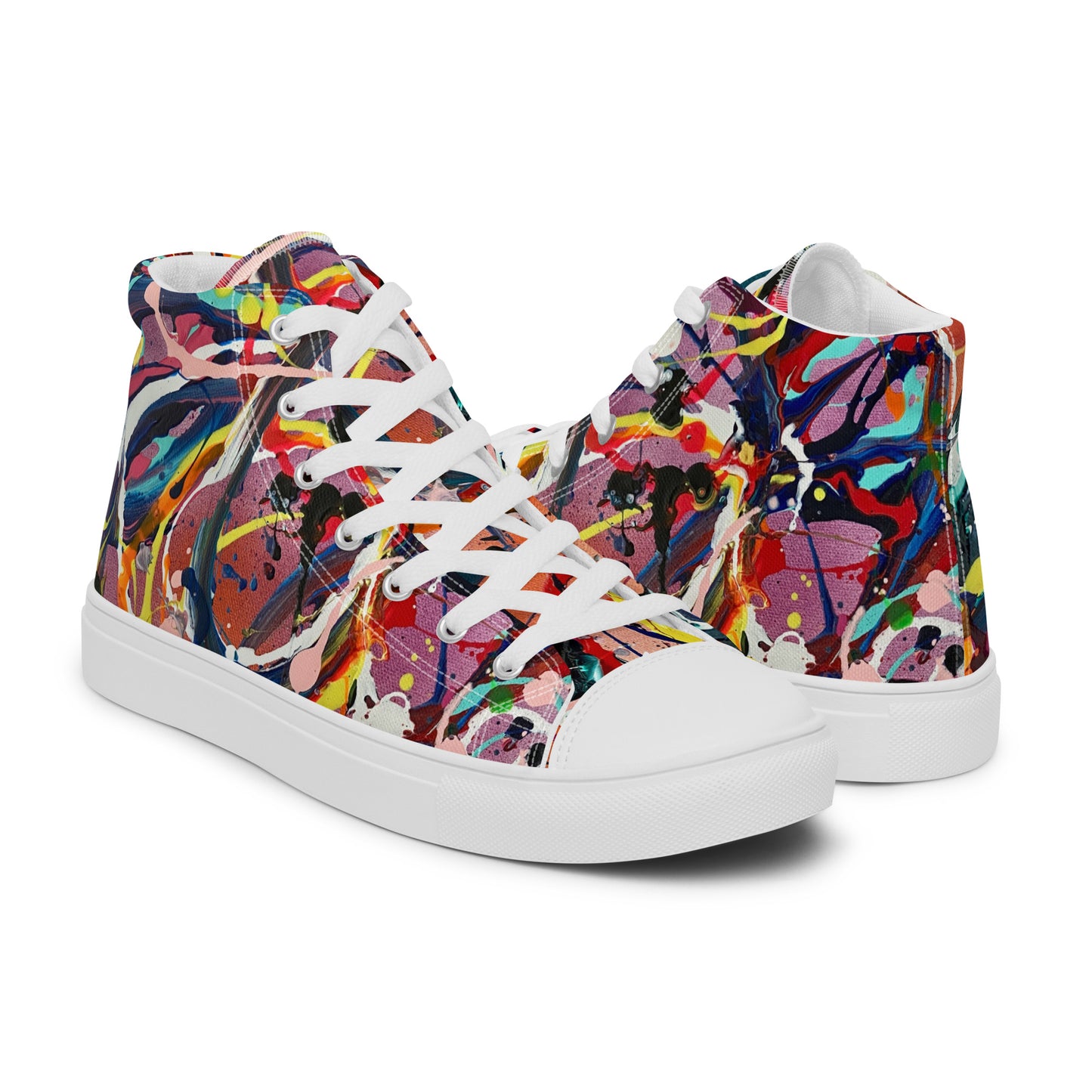 Candy Swirls Women’s High Top Canvas Shoes