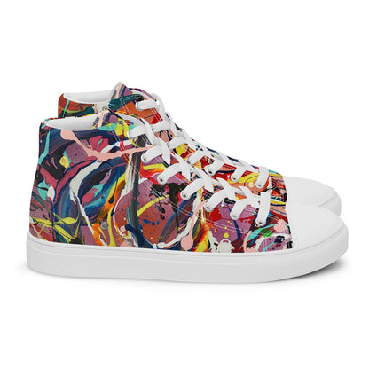 Candy Swirls Women’s High Top Canvas Shoes