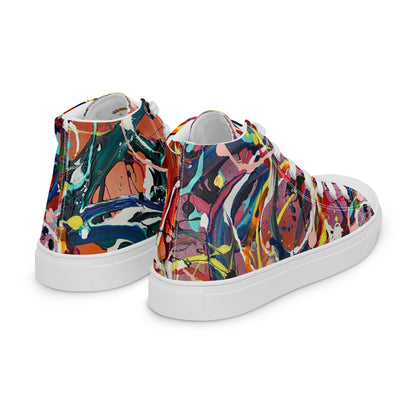 Candy Swirls Women’s High Top Canvas Shoes