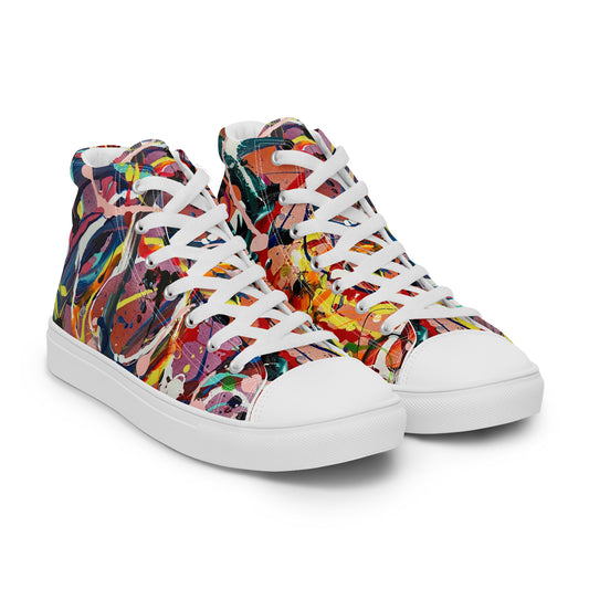 Candy Swirls Women’s High Top Canvas Shoes