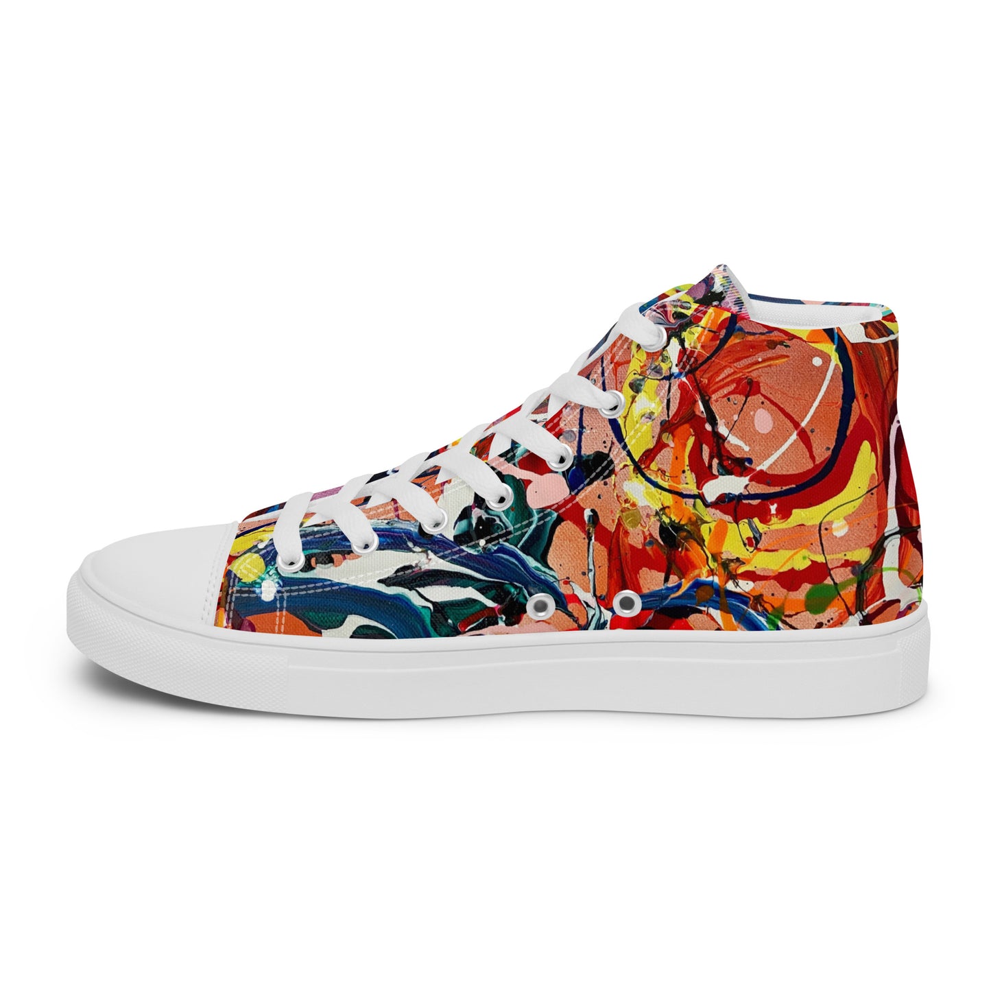 Candy Swirls Women’s High Top Canvas Shoes