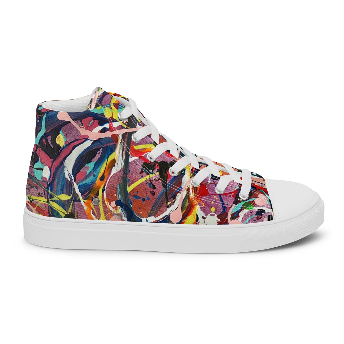 Candy Swirls Women’s High Top Canvas Shoes